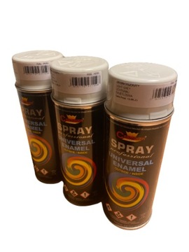 FARBA 3 szt LAKIER SPRAY EMALIA 400ml RAL 7035 SZARY
