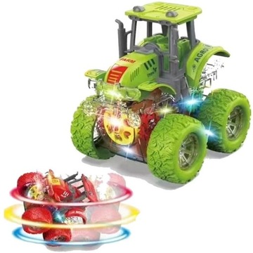 TRAKTOR PRZEWROTKA ŚWIECĄCY TWISTER 360 AUTKO TRAKTOREK