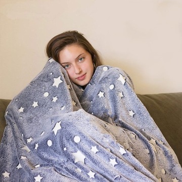 Волшебное одеяло, светящееся в темноте – GlowBlanket 1+1 БЕСПЛАТНО