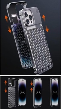 Серебристый алюминиевый чехол для iPhone 14 Pro Max CASE ОХЛАЖДАЮЩИЙ аромат с ароматом