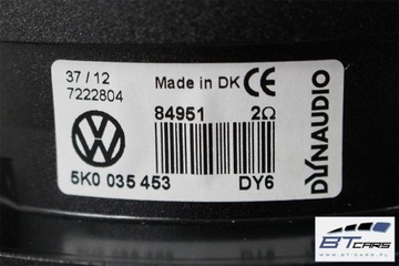VW TIGUAN GŁOŚNIKI + WZMACNIACZ GŁOŚNIK DYNAUDIO 5K0035456D 1K8035411B 1K80