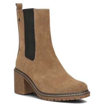 Skórzane botki Filippo DBT4183/22 BE beżowe r.40