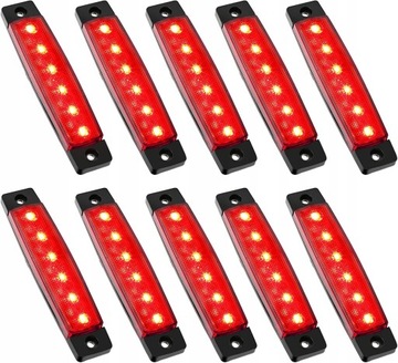 30x Lampki lampy obrysowe obrysówki 6 LED 12V 24V