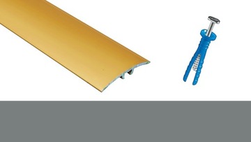 Пороговая планка 40мм АЛЮМИНИЙ Effector A64 с прокладкой ЗОЛОТО 180см