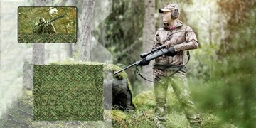 ДВУХСЛОЙНАЯ САДОВАЯ ВОЕННАЯ МАСКИРОВОЧНАЯ СЕТКА 4*5М АРМИЯ США WOODLAND