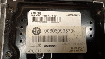 ALFA ROMEO GT ZESILOVAČ AUDIO BOSE 00606993570