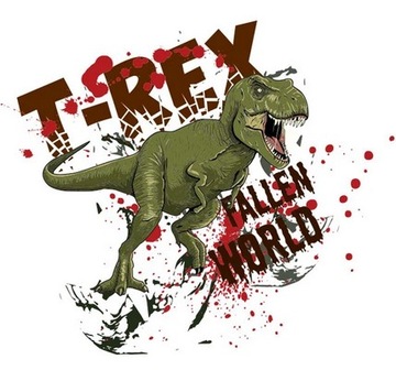 TERMO NAKLEJKA APLIKACJA NAPRASOWANKA T-REX DINOSAUR A/12