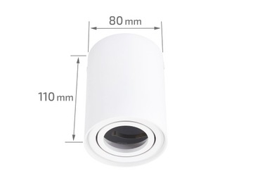 Галогенный светодиодный светильник, накладная трубка GU10 - Белый