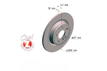 ZIMMERMANN TARCZE HAMULCOWE 2SZT MERCEDES R172 SLK