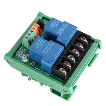 2-channel 30A 12V relay module with optocoupler isolation