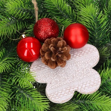 ŚWIĄTECZNA ZAWIESZKA KWIATEK NA CHOINKĘ STROIK