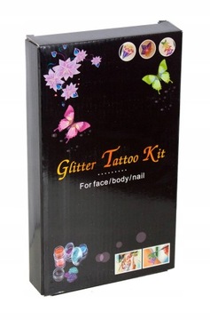 БЛЕСТКИЕ ТАТУ МНОГИЕ ШАБЛОНЫ + 24 ЦВЕТА ПОДАРОЧНЫЙ НАБОР ДЛЯ ДЕТЕЙ