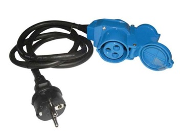 Разъем адаптера CEE, прямоугольный, с розеткой, кабель 230 В