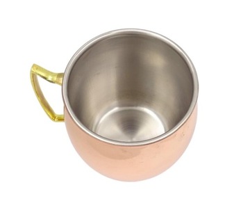 Медная стальная кружка, покрытая слоем меди ММ.
