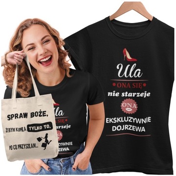 KOSZULKA PREZENT NA 20 30 40 50 60 70 URODZINY DLA KOBIETY + TORBA GRATIS