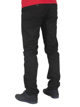Spodnie męskie W:35 92 CM bawełna czarne