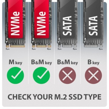 AXAGON EEM2-20G, USB-C 20 Гбит/с - M.2 NVMe SSD металлический бокс ARMORED
