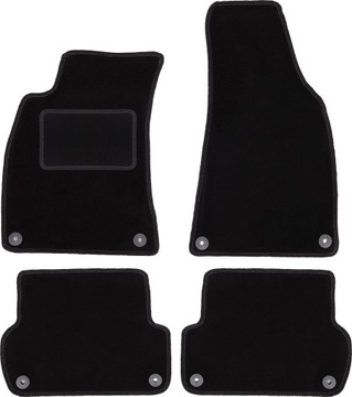 Dywaniki welurowe czarne BASIC do AUDI A4 B7 04-08