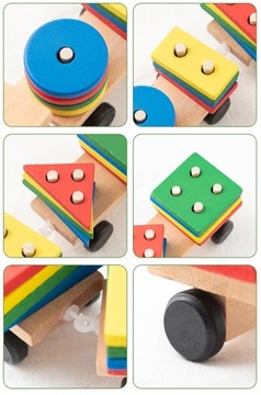 ДЕРЕВЯННЫЙ ПОЕЗД LT292 С СОРТИРОВКОЙ БЛОКОВ МОНТЕССОРИ