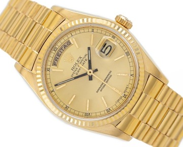 ROLEX DAY-DATE 36 PRESIDENT YELLOW GOLD 18K GOLD DIAL REF. 18038