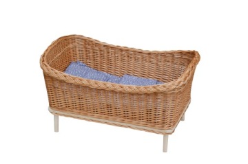 ŁÓŻECZKO WIKLINOWE D/LALEK NATURALNE 4 WARIANTY