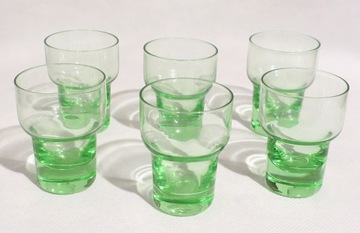 НАБОР ЗЕЛЕНЫХ СТАКАНОВ ДЛЯ НАПИТКОВ 6, 5,5 СМ