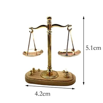 Миниатюрные весы кукольного домика 1:12 в винтажном стиле