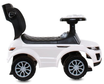 Каталка-толкатель, ходунки с ручкой и фиксатором Спортивная машина - белый