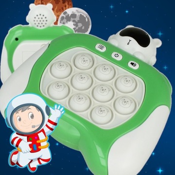 GRA ZRĘCZNOŚCIOWA POP IT POPIT ELEKTRYCZNA ANTYSTRESOWA LED DŹWIĘKI KOSMOS