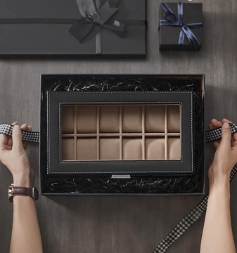 Органайзер-шкатулка для часов с ящиком для шкатулки для драгоценностей x12