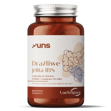 UNS DRAZLIWE JELITA IBS 30VKAPS PROBIOTYKI ŻYWE KULTURY BAKTERII VEGE