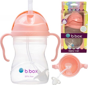 B.BOX INNOWACYJNY BIDON KUBEK Z OBCIĄŻONĄ SŁOMKĄ RURKĄ DLA DZIECI 240ml 521