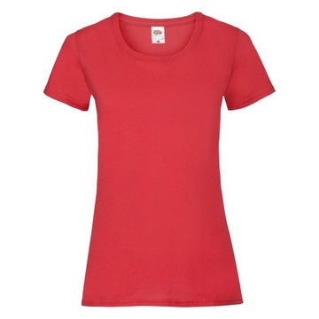 KOSZULKA DAMSKA T-SHIRT FRUIT OF THE LOOM RED L