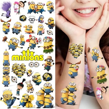 TATUAŻE ZMYWALNE TYMCZASOWE DLA DZIECI MINIONKI WZORY SUPER JAKOŚĆ