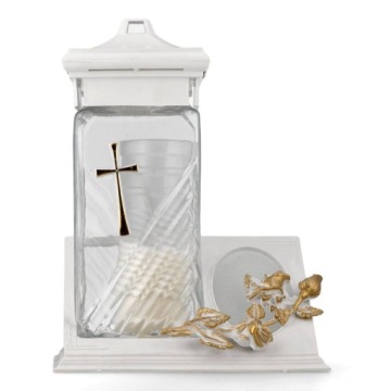 Табличка Znicz ZC-222 с Розой и Крестом б/зл 24см