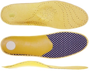 WKŁADKI BUTÓW ORTOPEDYCZNE PŁASKOSTOPIE SKÓRA 37