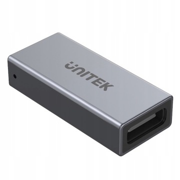 Unitek A1036GY Adapter beczka Łącznik USB-C 4.0 USB4, USB-C (F) - USB-C (F)