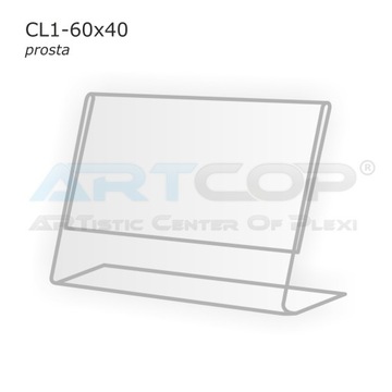 Cenówka z plexi, Stojak na opis CL1-60x40 Witryna
