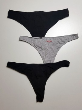 3-PAK Majtki Figi Cotton Thong H&M r.XL