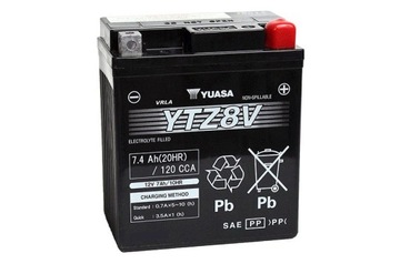 Аккумулятор Yuasa YTZ8V AGM 12В 7,4Ач 120А