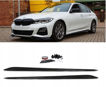 Dokładki listwy pod progi BMW G20 G21 CZARNY POŁYS