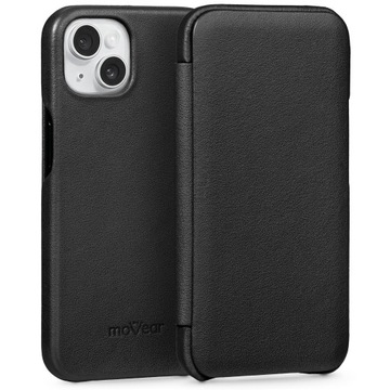 Etui na iPhone 13 Mini skórzane Pokrowiec slim case book Czarny MOVEAR