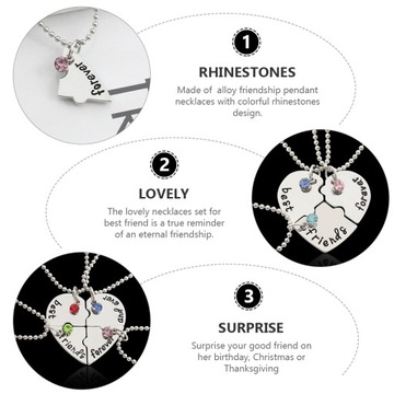 Ожерелье дружбы в форме сердца BBF Jewelry