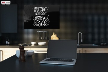 Магнитная стеклянная доска ЧЕРНАЯ 100х70 + аксессуары из неодимовых магнитов