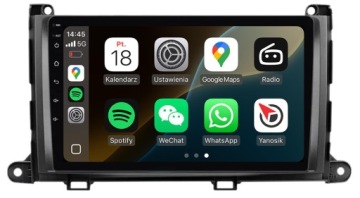 Toyota Sienna 2009-2014 Nejnovější Android Carplay Rádio Navigace
