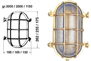 LAMPA OWALNA OLD MARINA OZDOBNA MOSIĄDZ L 3220340