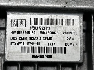 JEDNOTKA ŘÍZENÍ MOTORU DO PEUGEOT 308 2007 9663548180