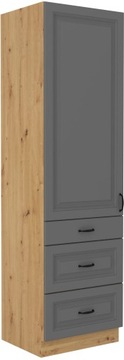 WYSOKA SZAFKA BIAŁY ARTISAN 210X60 SZUFLADY STILO