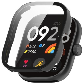 ETUI OCHRONNE + SZKŁO HARTOWANE 2W1 DO XIAOMI REDMI WATCH 4 - BLACK