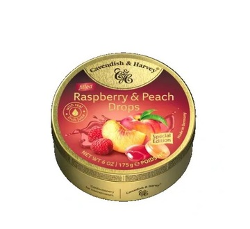 Landrynki Cavendish Raspberry&Peach Drops 175g